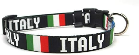 צווארון כלבים | דגל ושם איטליה | נהדר לחגים לאומיים, אירועים מיוחדים, פסטיבלים, ימי עצמאות ובכל